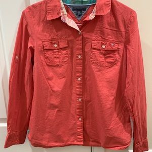 Tommy Hilfiger Orange Button down top